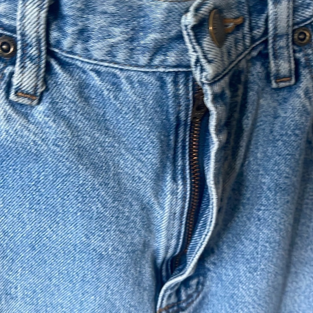 WRANGLER MENS BLUE DENIM JEANS sz 30 x 27 (read description) - Picture 6 of 15